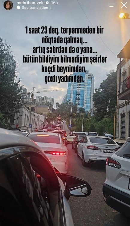 Tıxacdan şikayətlənən Xalq artisti: 