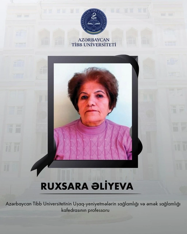 Tibb Universitetinin professoru vəfat edib Tibb Universitetinin professoru vəfat edib