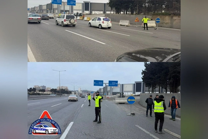 Bakı-Sumqayıt yolundan istifadə edənlərin NƏZƏRİNƏ - Bu hissə bağlanıb