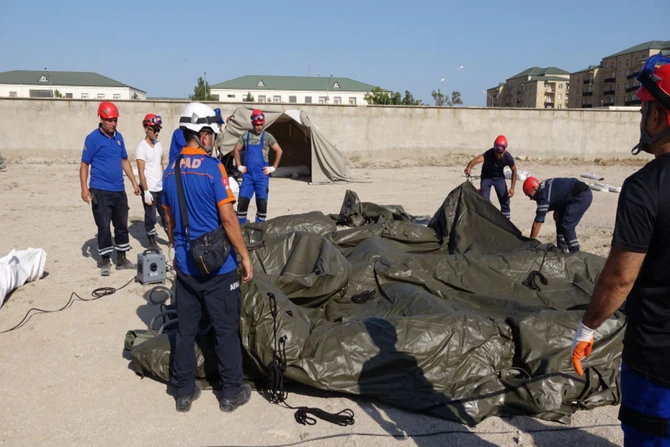 AFAD nümayəndələrinin iştirakı ilə FHN-in Beynəlxalq Axtarış-xilasetmə Dəstəsinin təlimi keçirilib