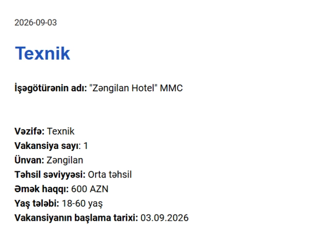 Qarabağda yeni iş yerləri - Maaşlar 2100 manata çatır