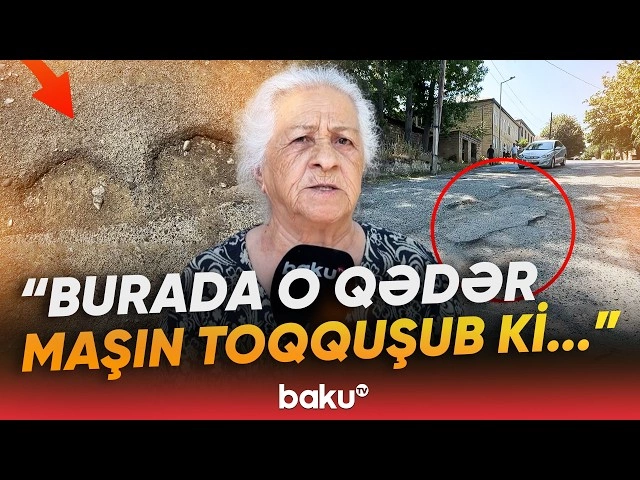 Şamaxı şəhərində YOL PROBLEMİ: Sakinlər şikayətçidirlər