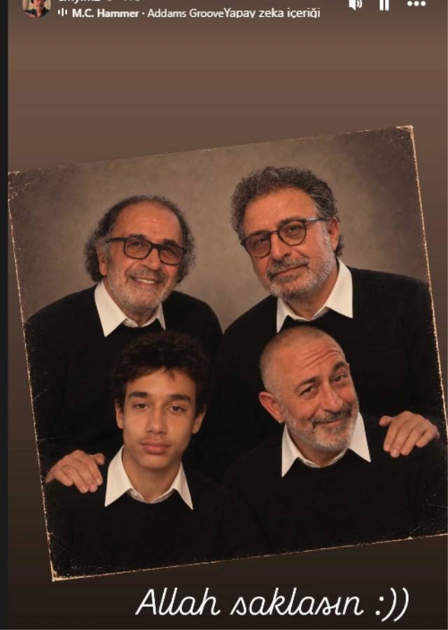 Cem Yılmaz ilk dəfə atası, qardaşı və oğlu ilə fotosunu paylaşdı