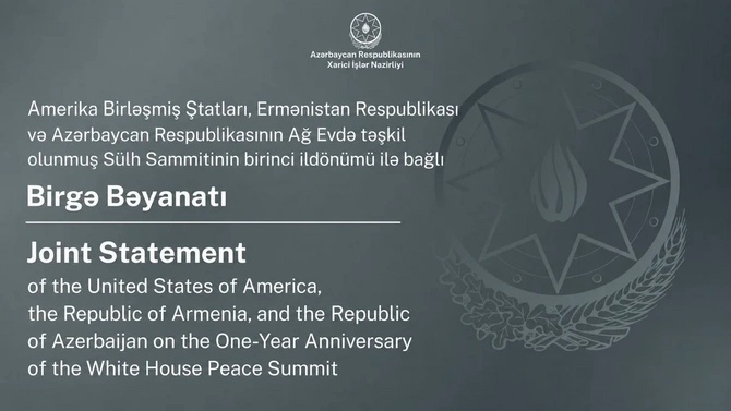 Sülh Sammitinin birinci ildönümü ilə bağlı - Birgə Bəyanat