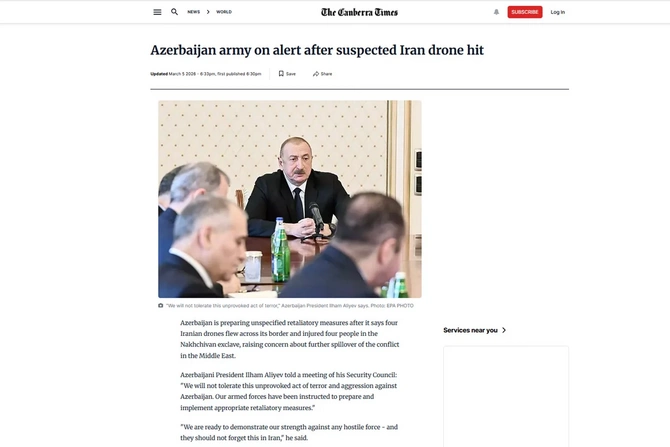 Prezident İlham Əliyevin İranın Azərbaycana hücumu barədə bəyanatları xarici mediada geniş işıqlandırılıb - İCMAL