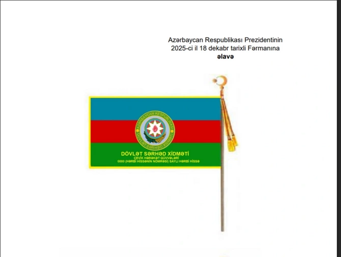 DSX-nin döyüş bayraqlarının təsvirində dəyişiklik edilib