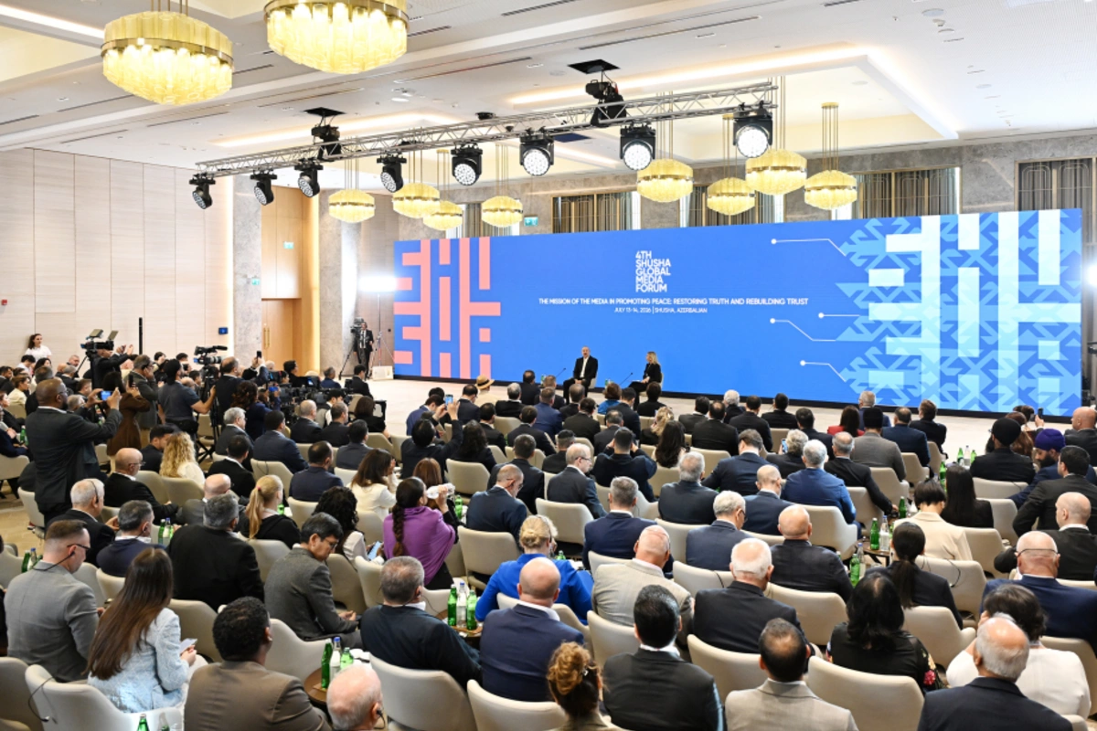 Проходит церемония открытия IV Шушинского глобального медиафорума с участием Ильхама Алиева