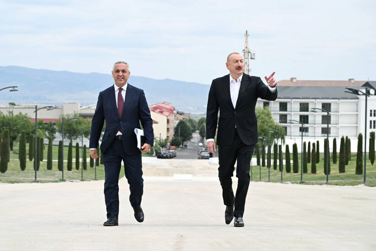 President Ilham Aliyev familiarized himself with the progress of work in Victory Park in Khankendi