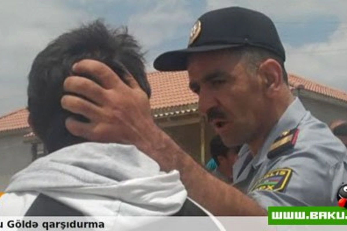 «Duzlu göl» ərazisində polislə qarşıdurma- Video