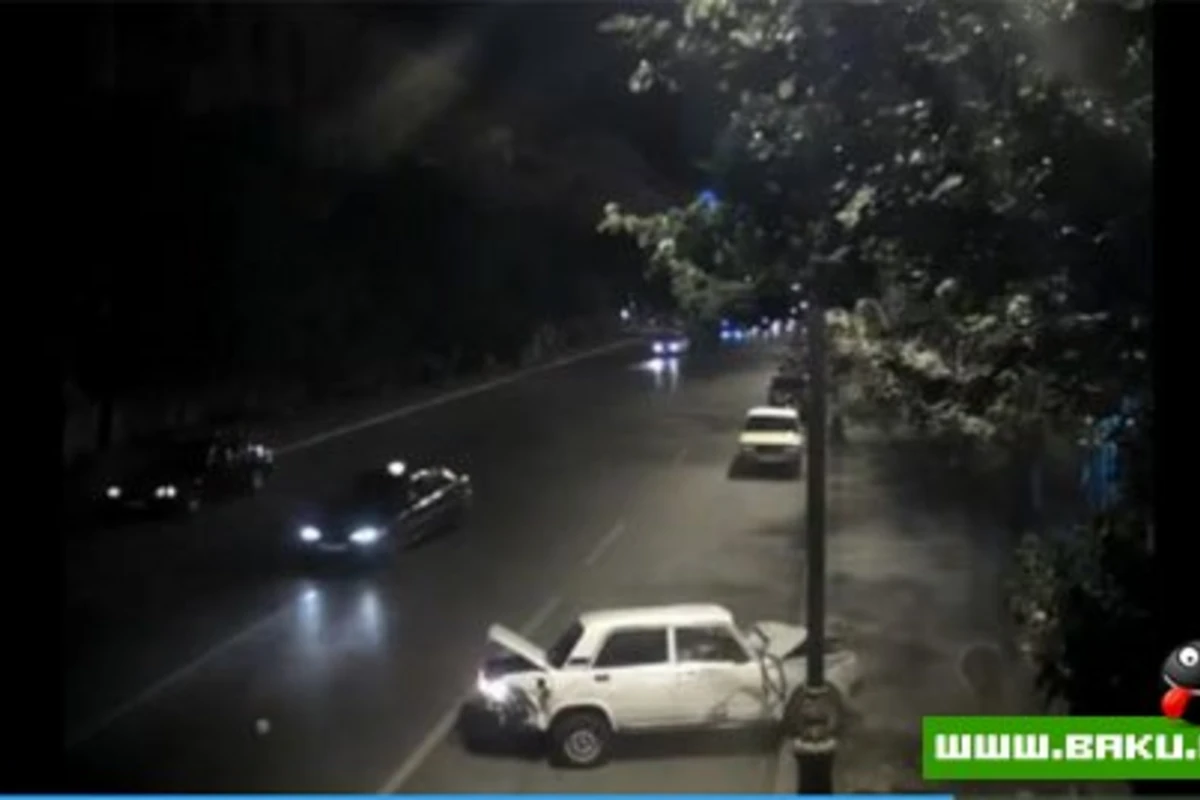Bakı Şəhər Dövlət Yol Polisinin kameralarından yol nəqliyyat hadisələri