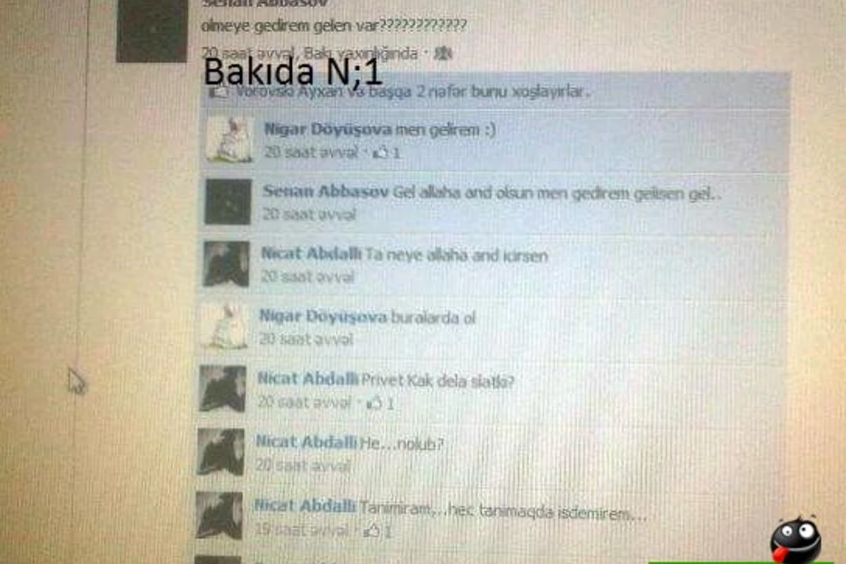 Sənan Abbasov facebookda yazdığı son yazılar.
