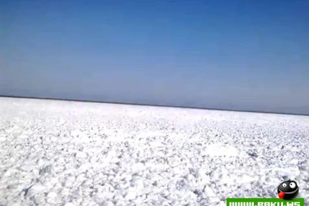 Каспийское море замерзло [видео]