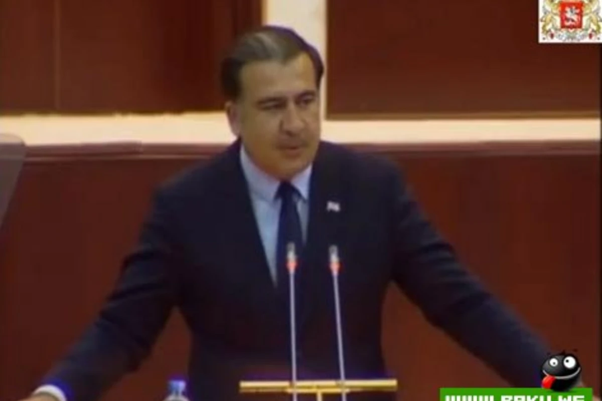 Выступление Саакашвили в парламенте Азербайджана [видео]