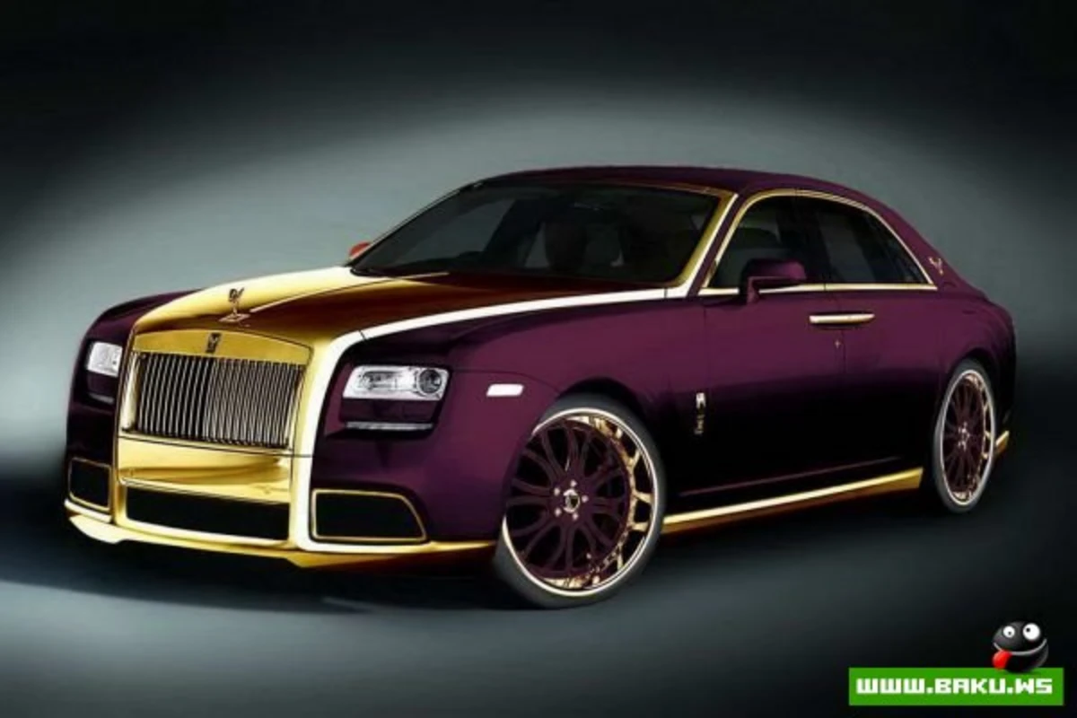 Роскошь на колесах: Золотой Rolls-Royce