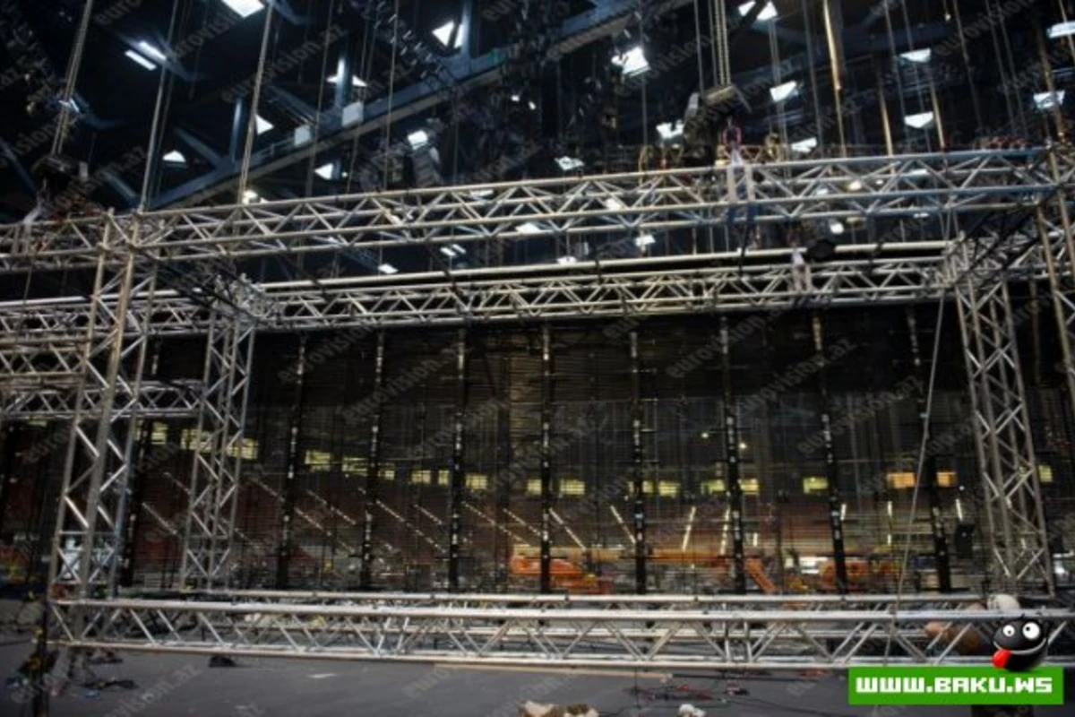 Первые кадры подготовки Baku Crystal Hall к «Евровидению - 2012»
