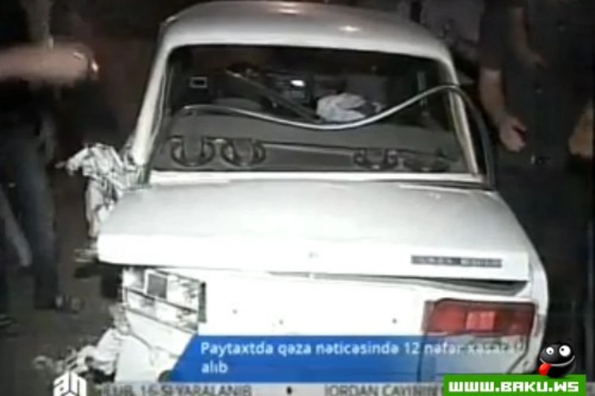 Баку водитель Mercedes S class сбил 12 пешеходов [видео]