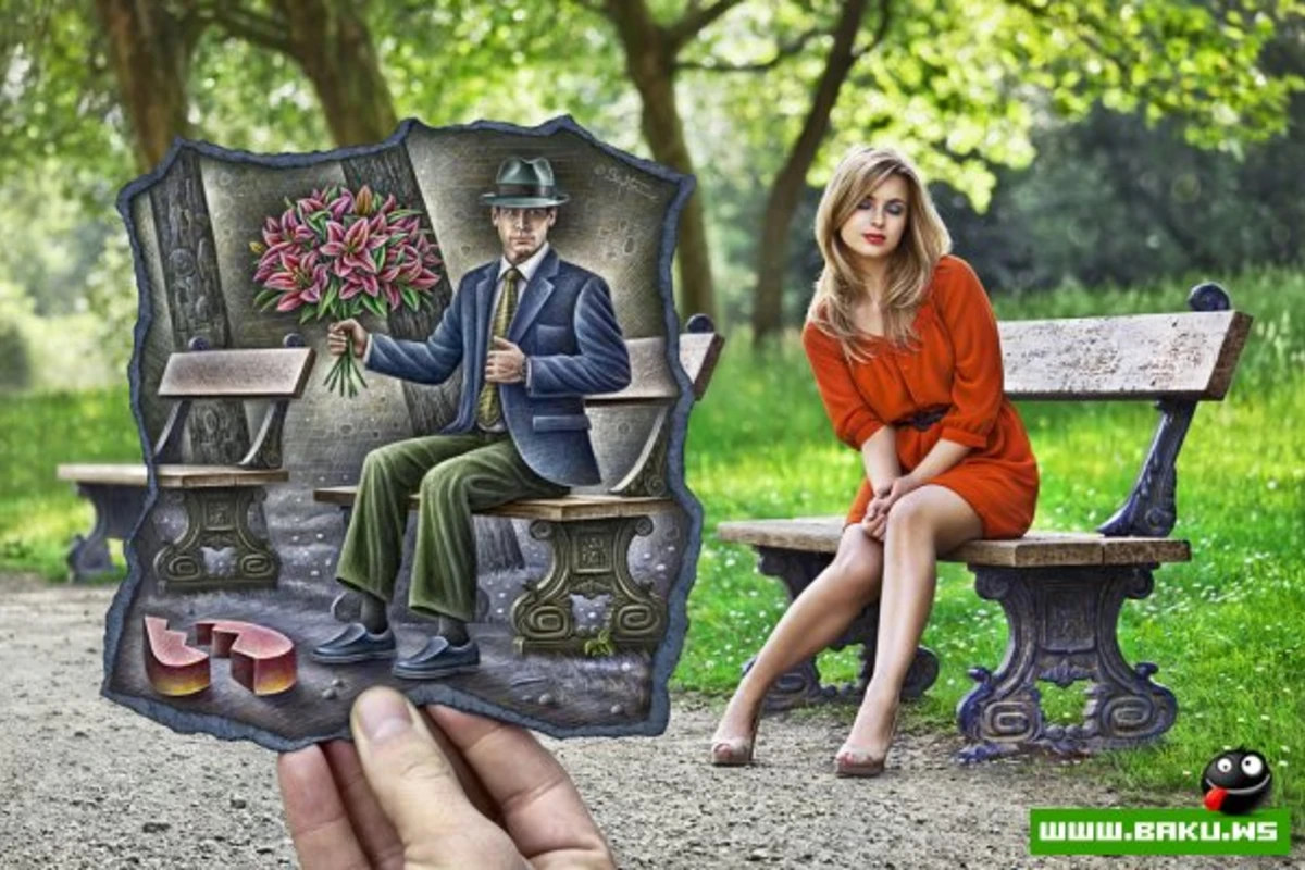 Фото + рисунок от Ben Heine