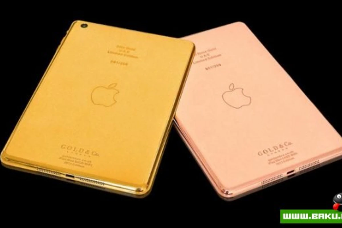 Планшет iPad mini в золотом корпусе