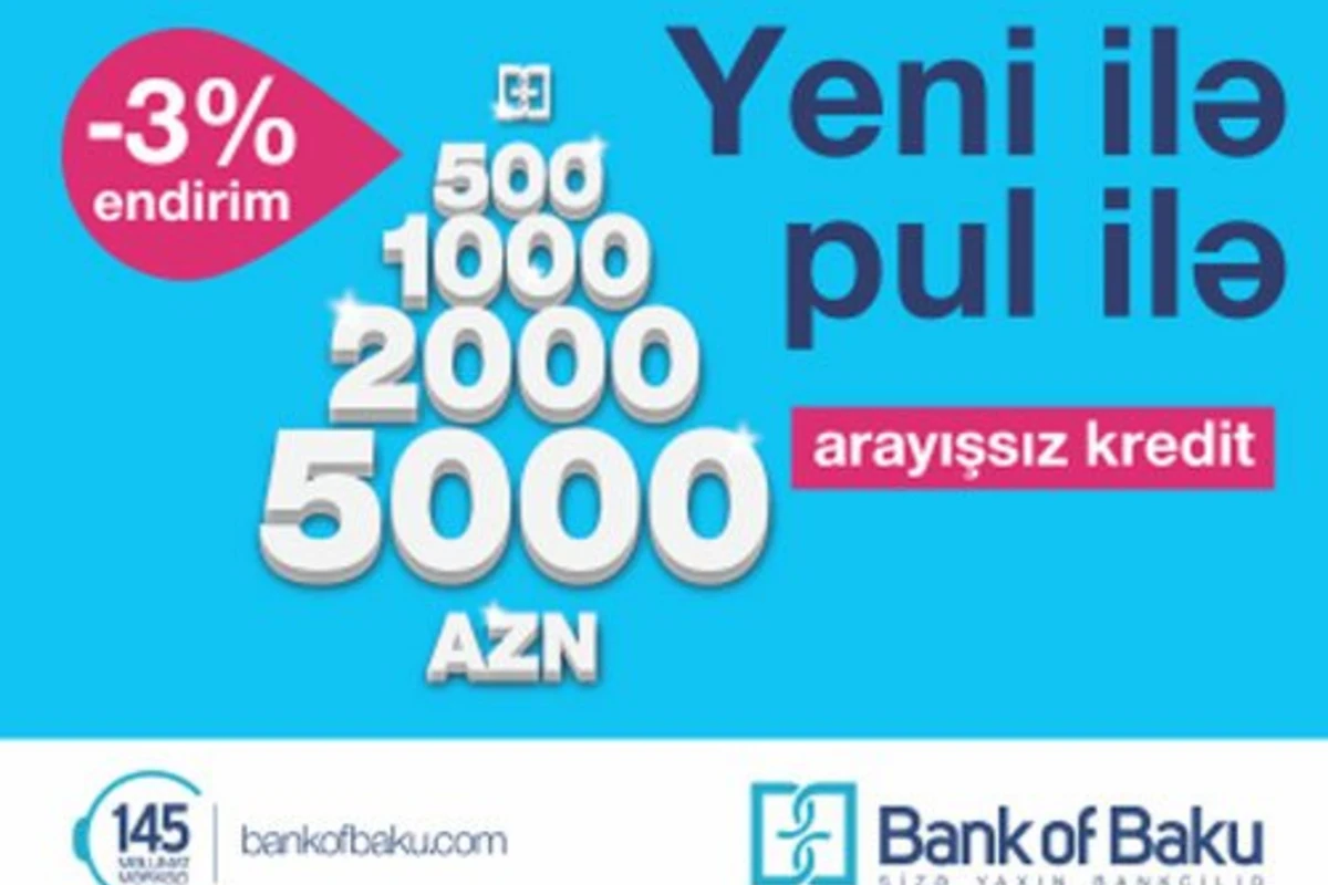Новогодняя кампания от «Bank of Baku»: кредиты без справки с 3 %-ной скидкой