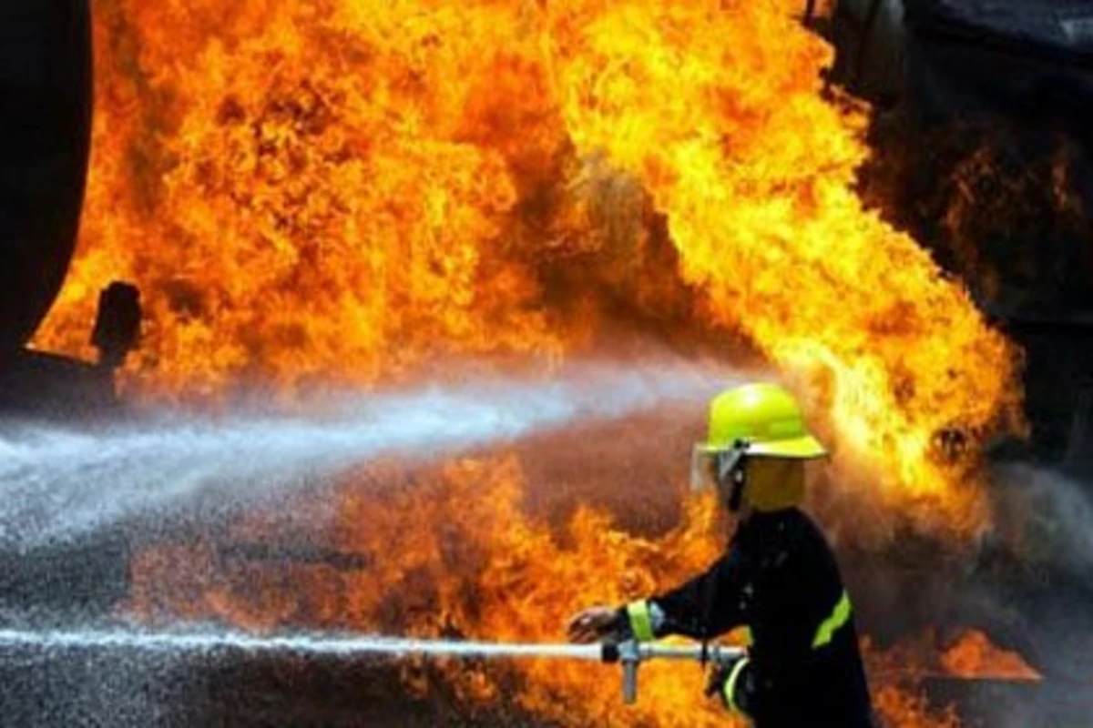 В Загатальском районе сгорело административное здание