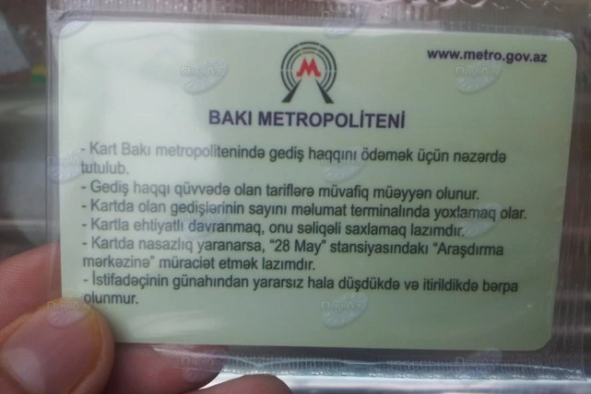 В Бакинском метро поступили в продажу новые карты