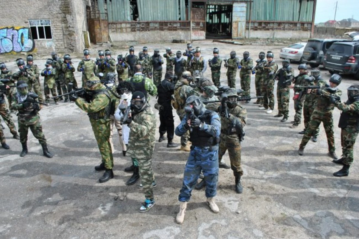 Большая игра 60 человек! Paintball club «Arena» (видео)