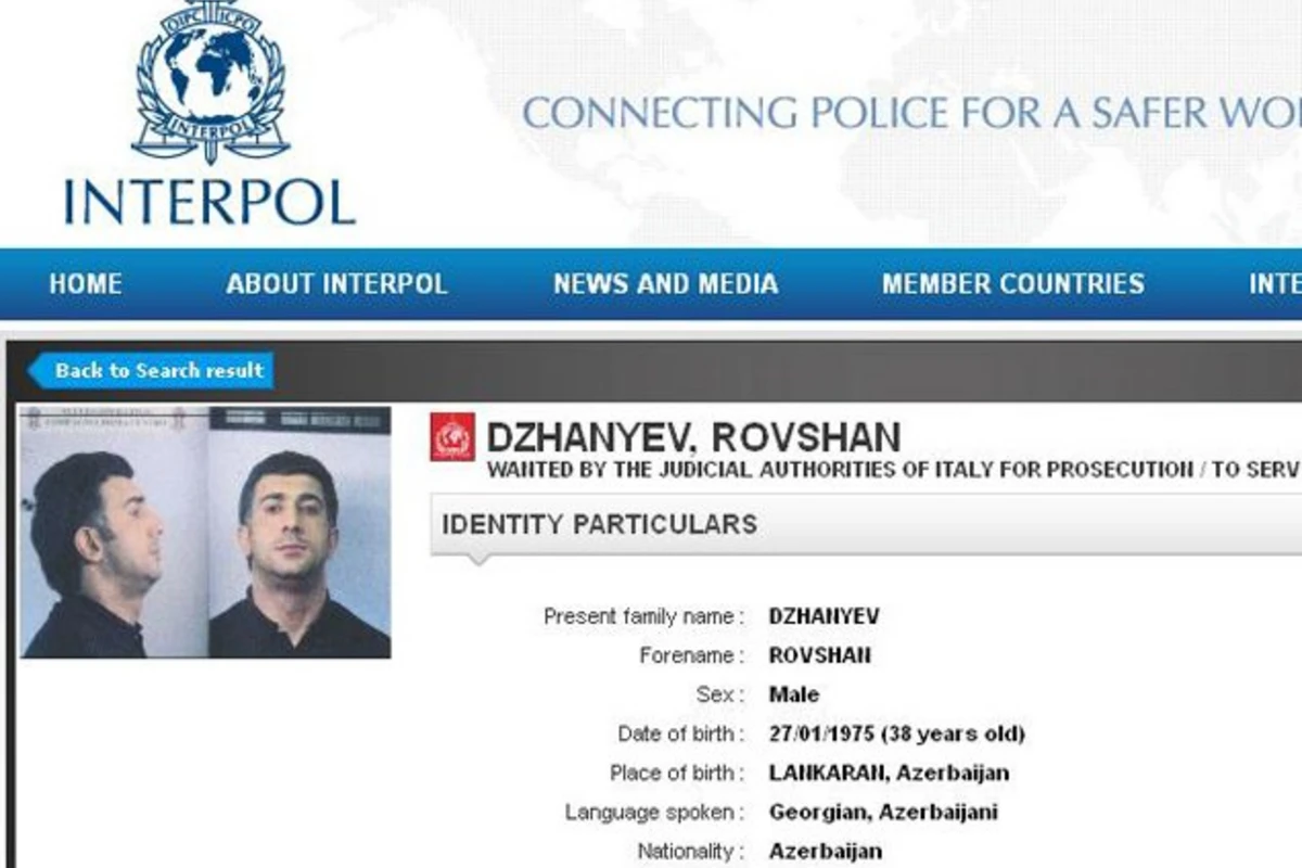 Ровшан Лянкяранский объявлен итальянским судом в международный розыск