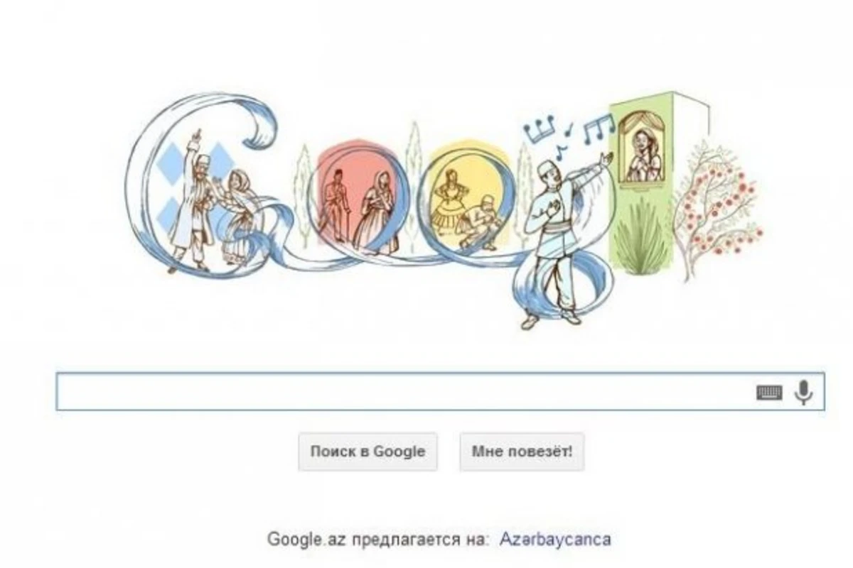 Google посвятил «дудл» 128-летию Узеиру Гаджибейли