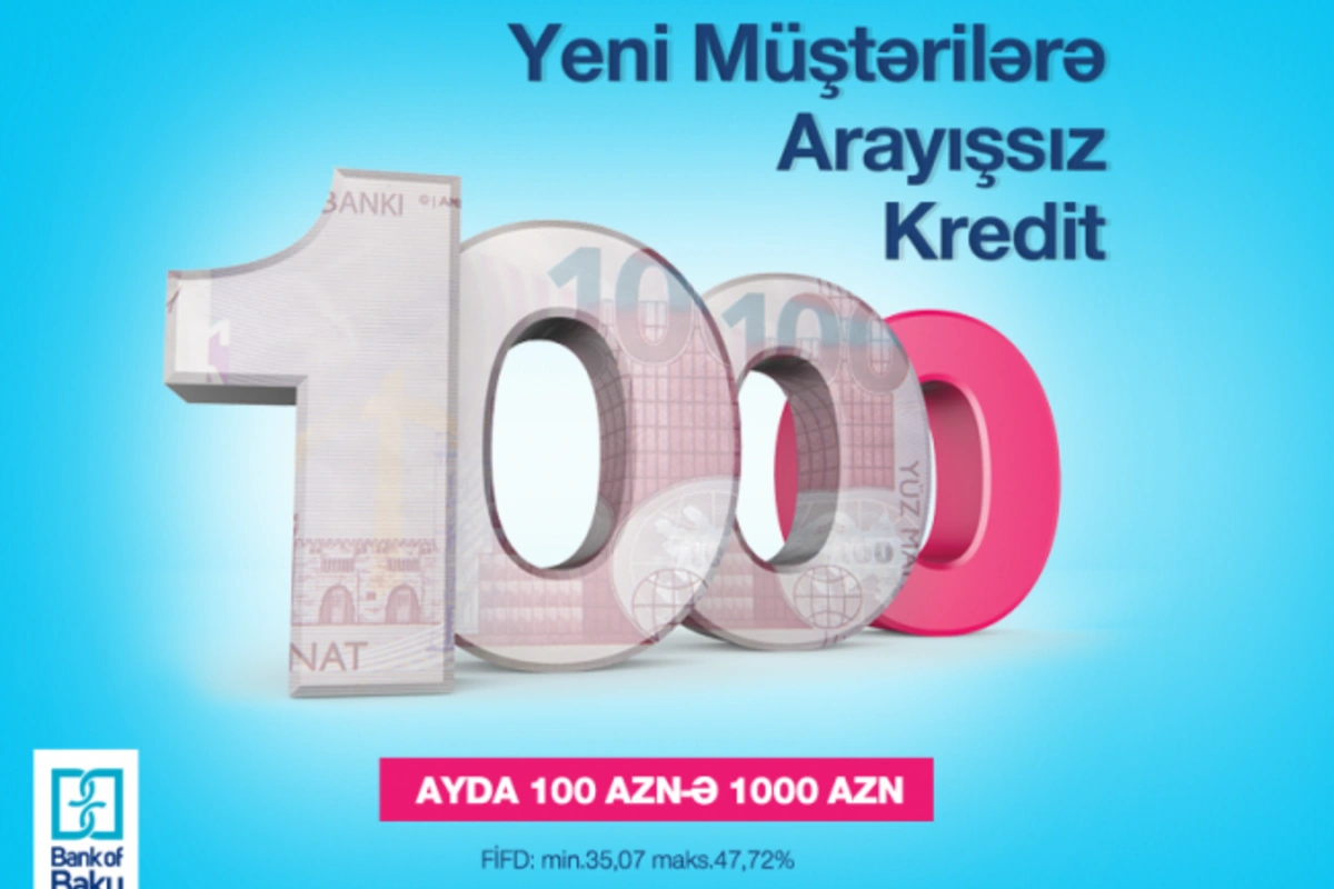 Кредит без справки новым клиентам «Bank of Baku»