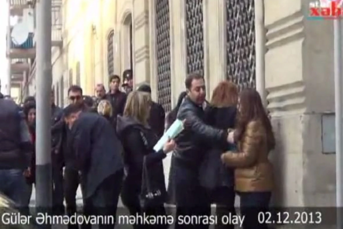 Суд над Гюляр Ахмедовой закончился дракой (видео)