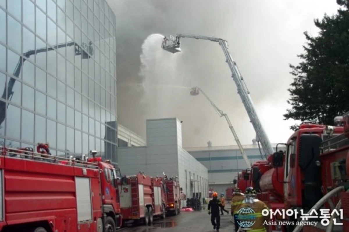 Сгорел завод по производству Galaxy S5