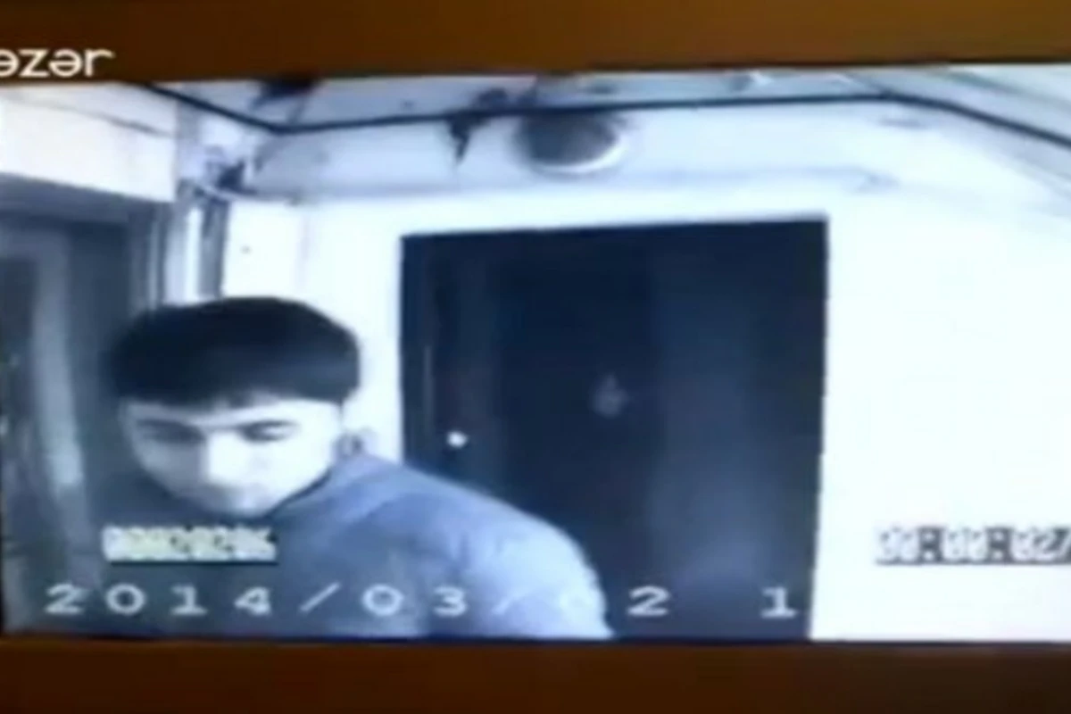 В Азербайджане вор попал на камеру наблюдения (видео)