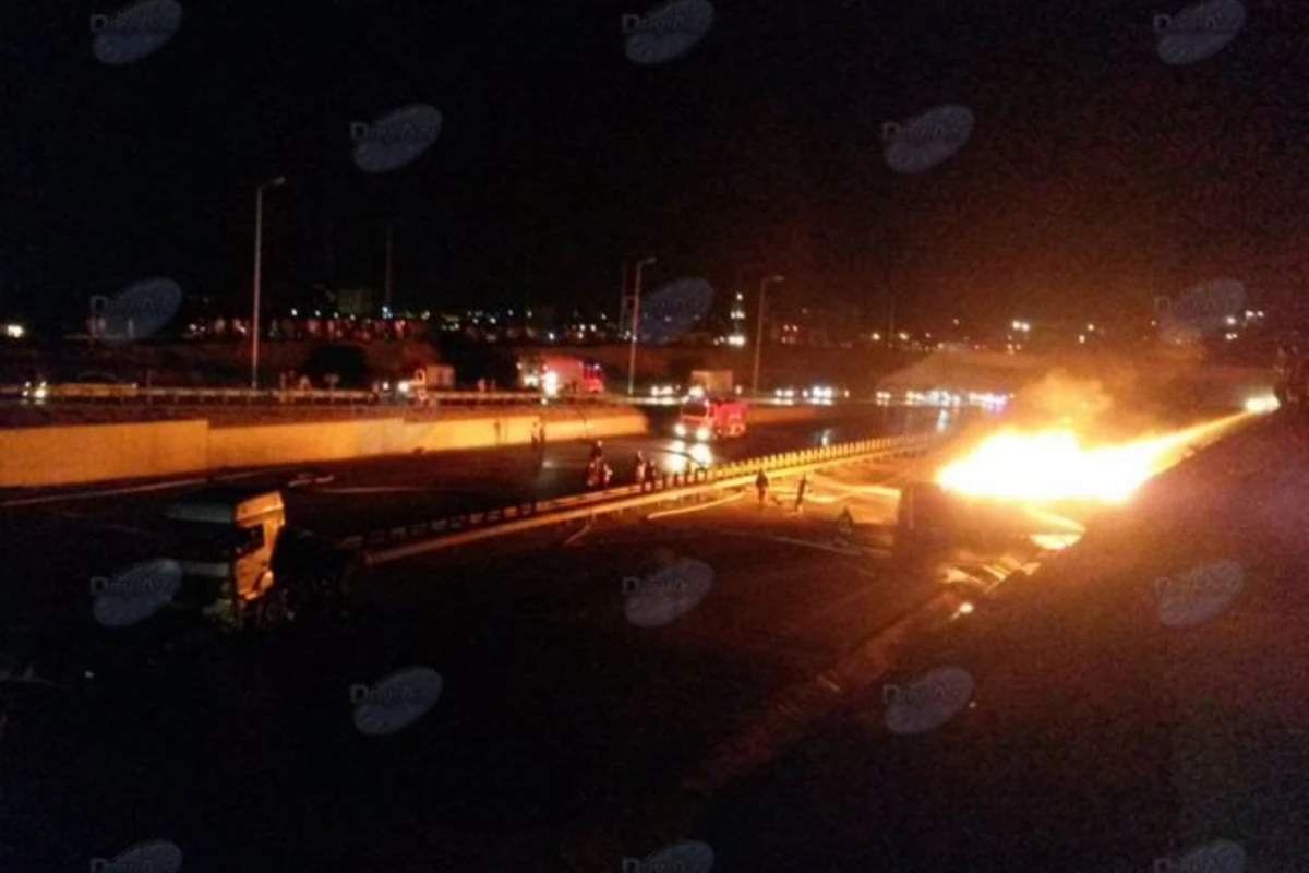 В Баку взорвался бензовоз
