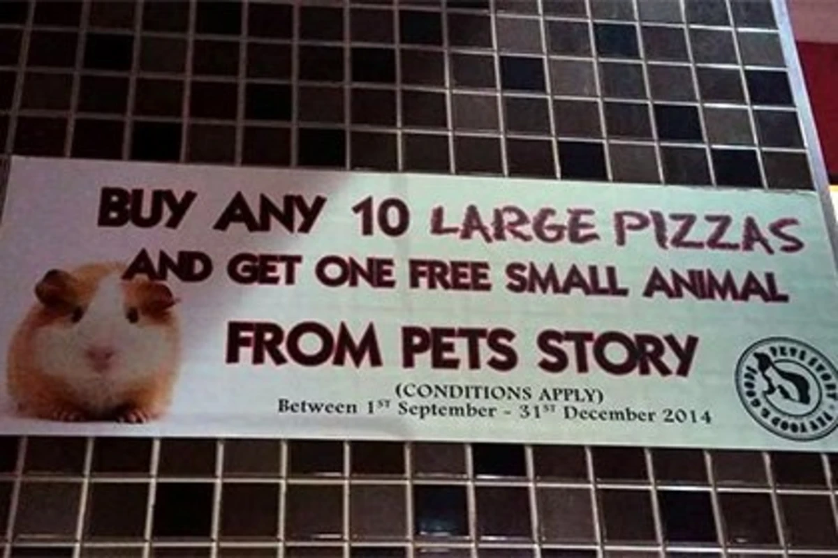 Австралийский Pizza Hut предлагал посетителям домашнего питомца за заказ