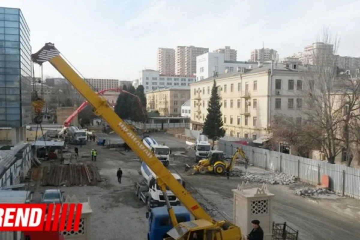 Завершились строительные работы в туннеле выхода станции метро Эльмляр Академиясы
