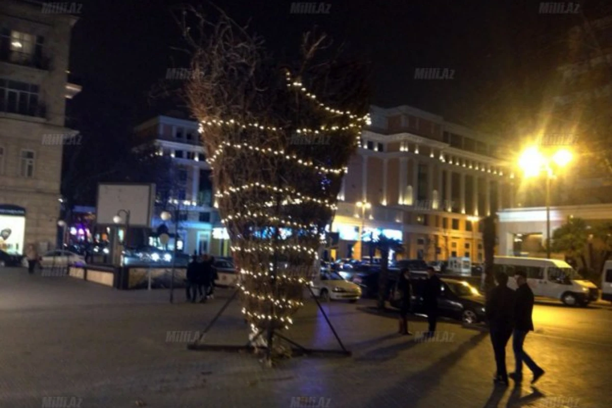 Необычная новогодняя елка в Баку