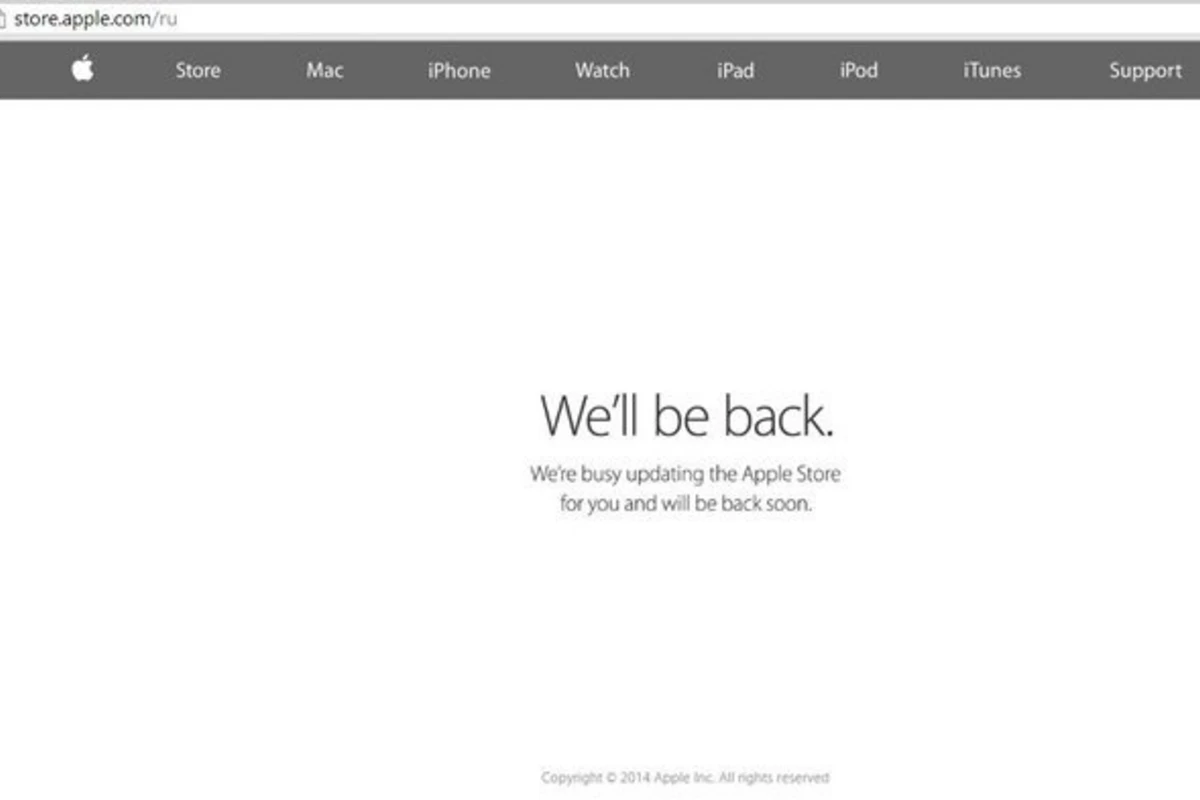Apple прекратила продажи в России