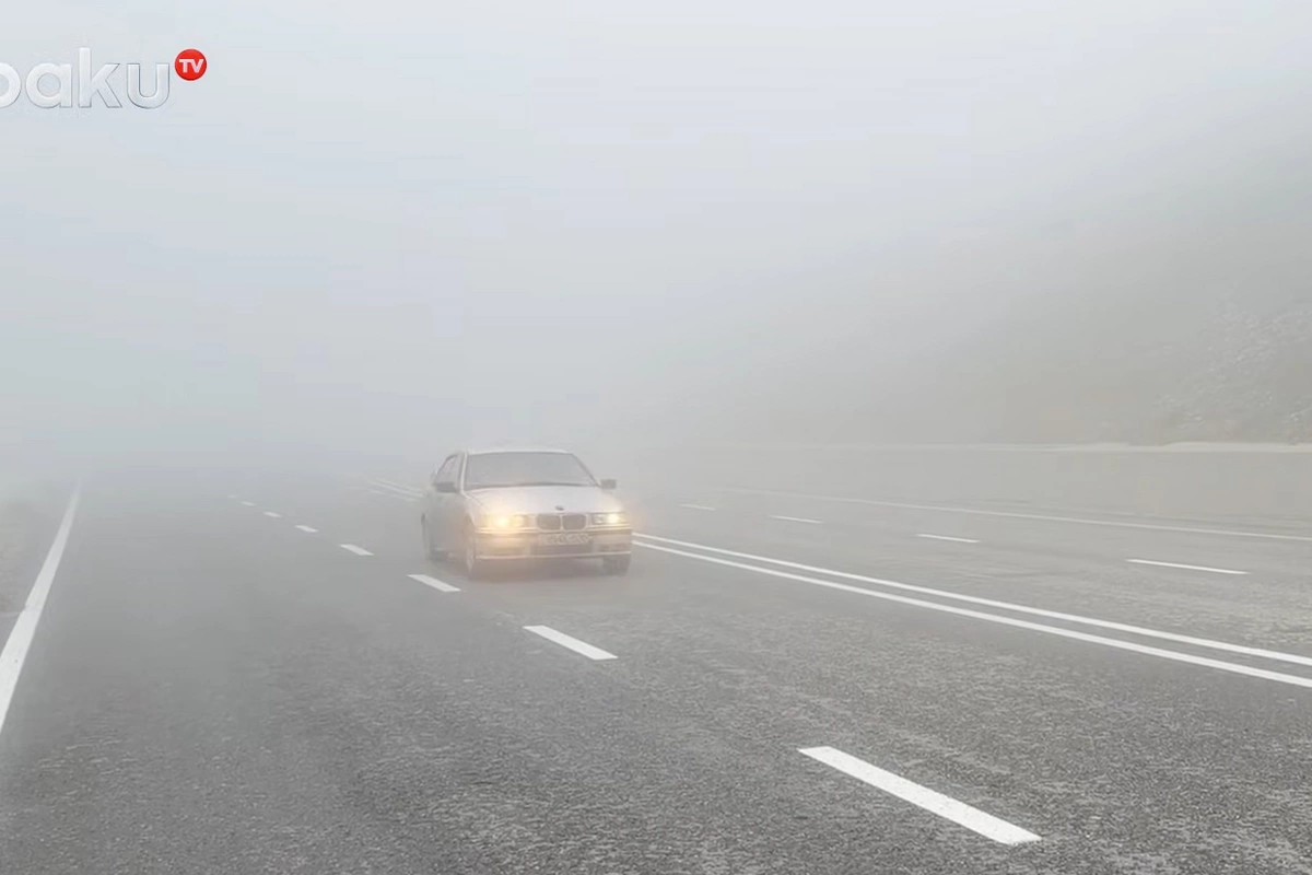 Qatı duman Muğanlı-İsmayıllı yolunda sürücülərə çətinlik yaratdı