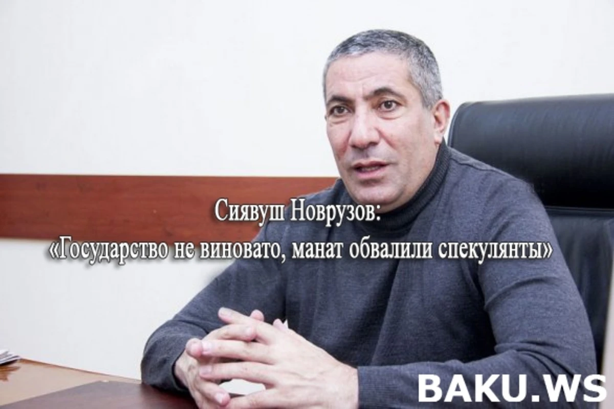 Сиявуш Новрузов: «Государство не виновато, манат обвалили спекулянты»