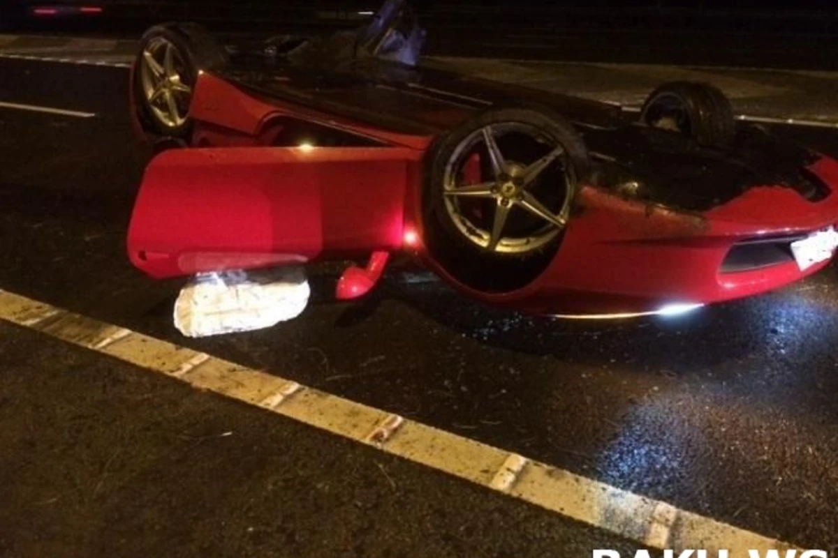 В стельку пьяный водитель разбил Ferrari 458 Italia