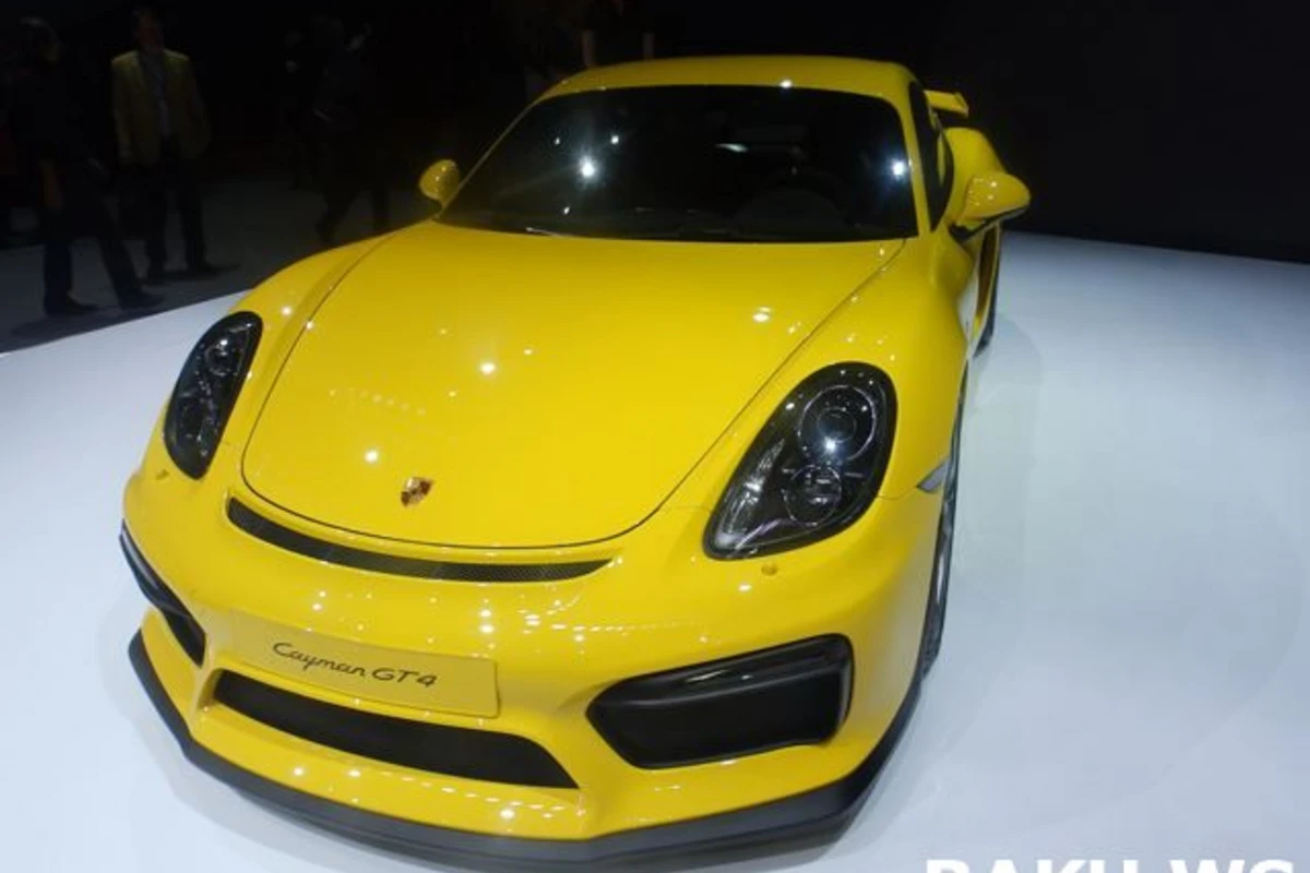 Женева 2015: Очень быстрый и желтый - Porsche Cayman GT4