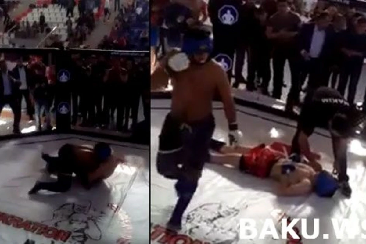 Bakıda qaydasız döyüş zamanı idmançı dünyasını dəyişib (video)