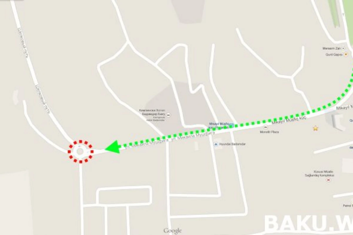 Частично ограничено движение автомобилей на западе Баку