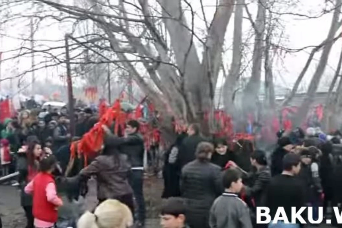 Азербайджанцы поклоняются дереву чинар в Грузии (видео)
