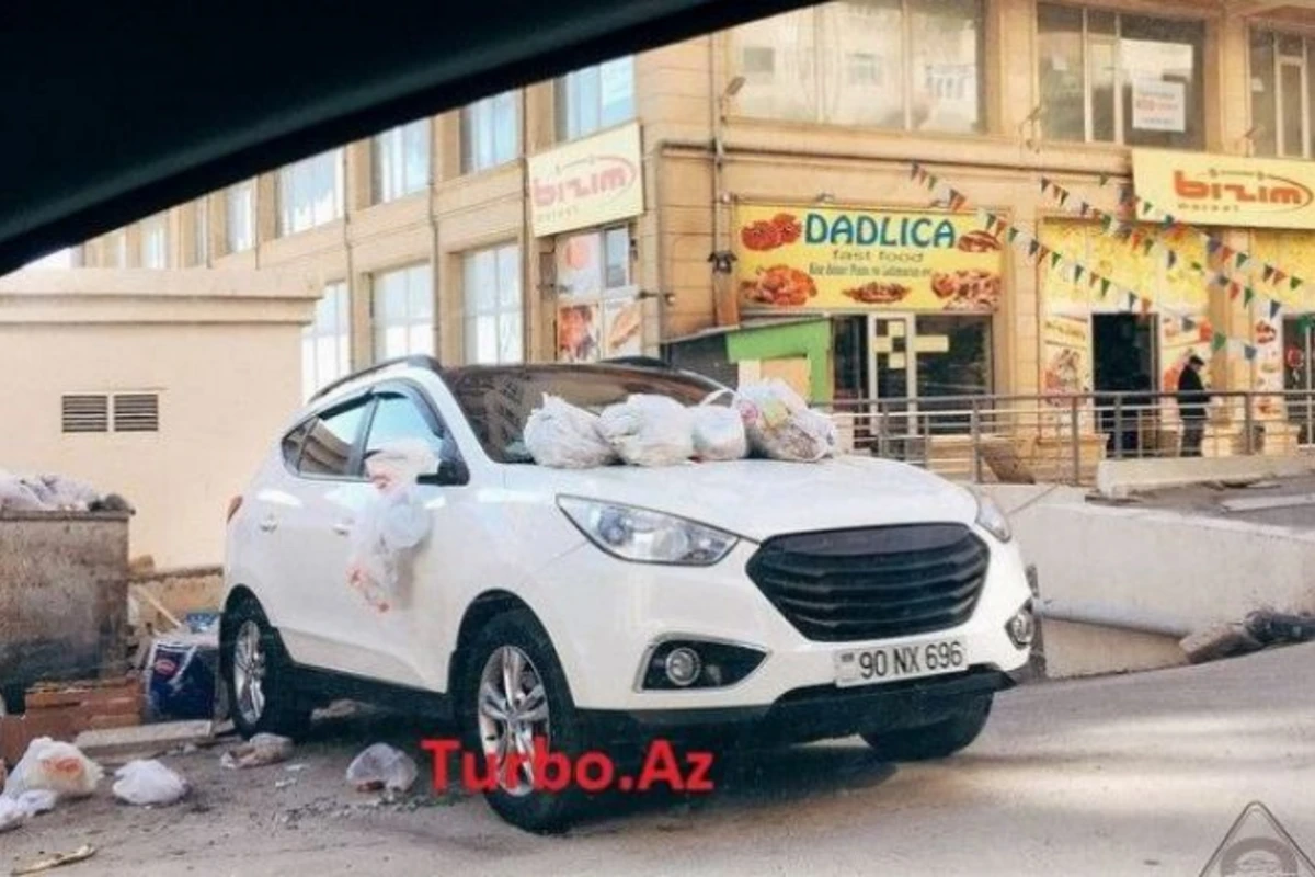 Очередной случай борьбы с неправильной парковкой автомобиля в Баку