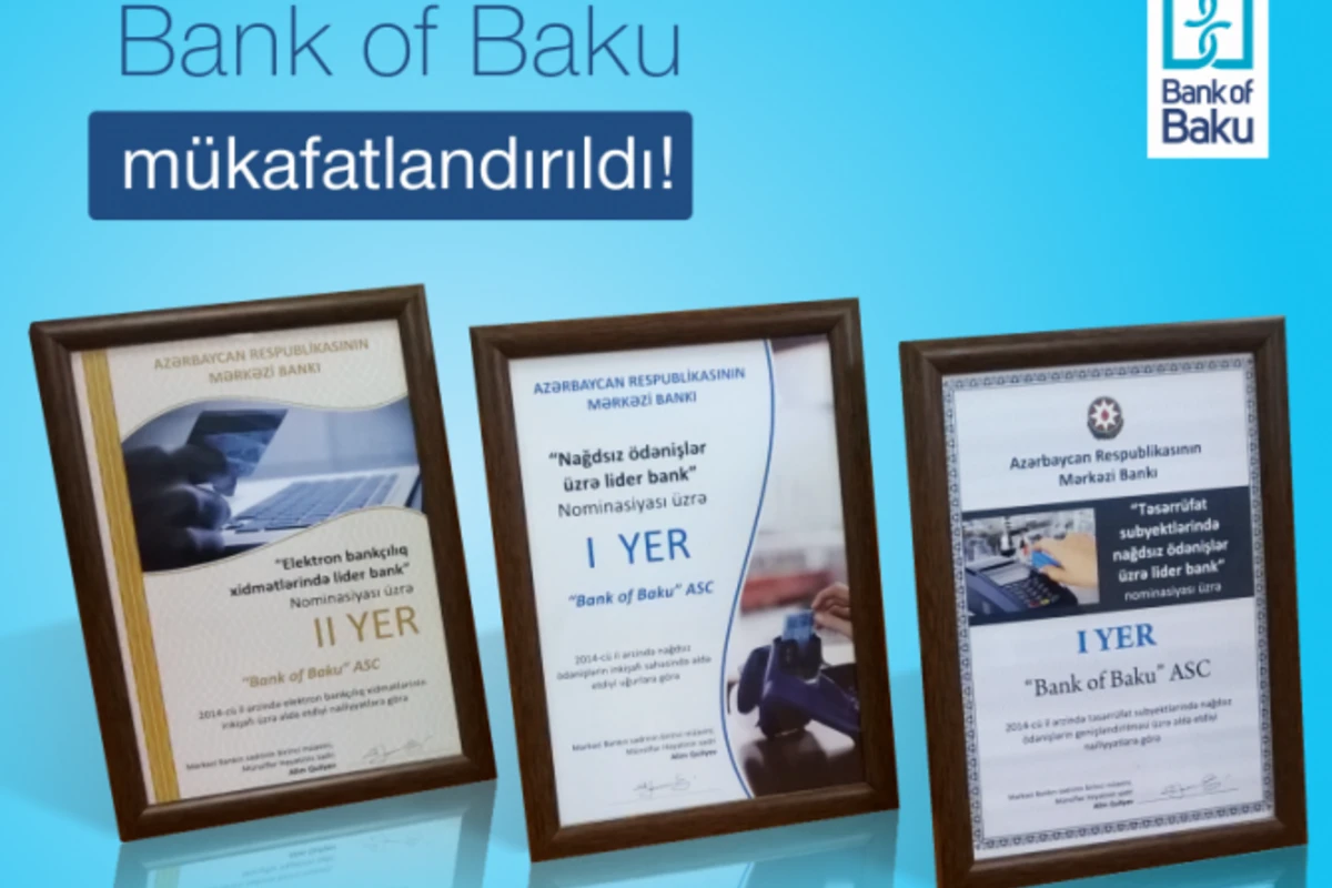 «Bank of Baku» продолжает лидировать в номинации Центрального банка по безналичным платежам!