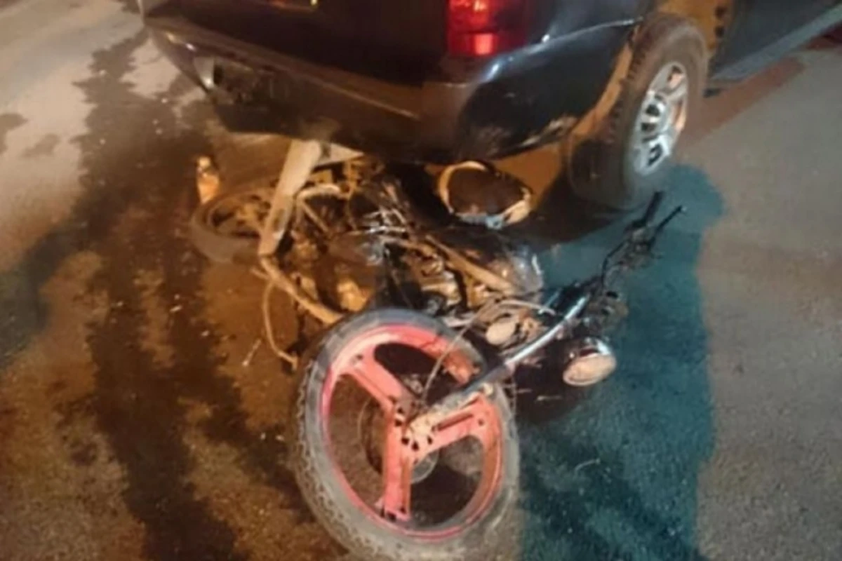 В Баку произошло столкновение мотоциклиста с автомобилем