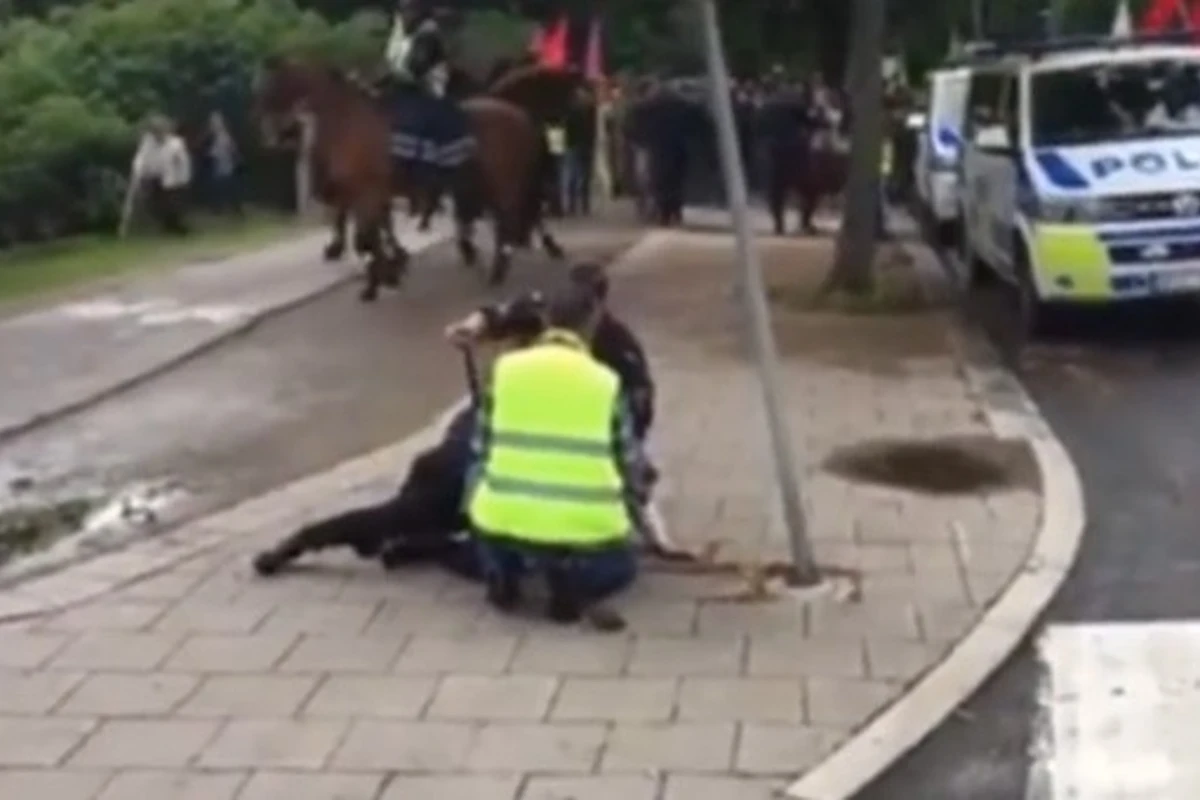 В Швеции произошло столкновение между полицией и сторонниками РКК (видео)
