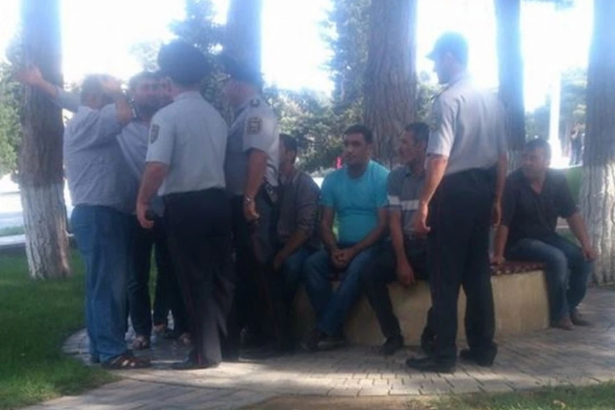 Акция протеста в Сумгайыте