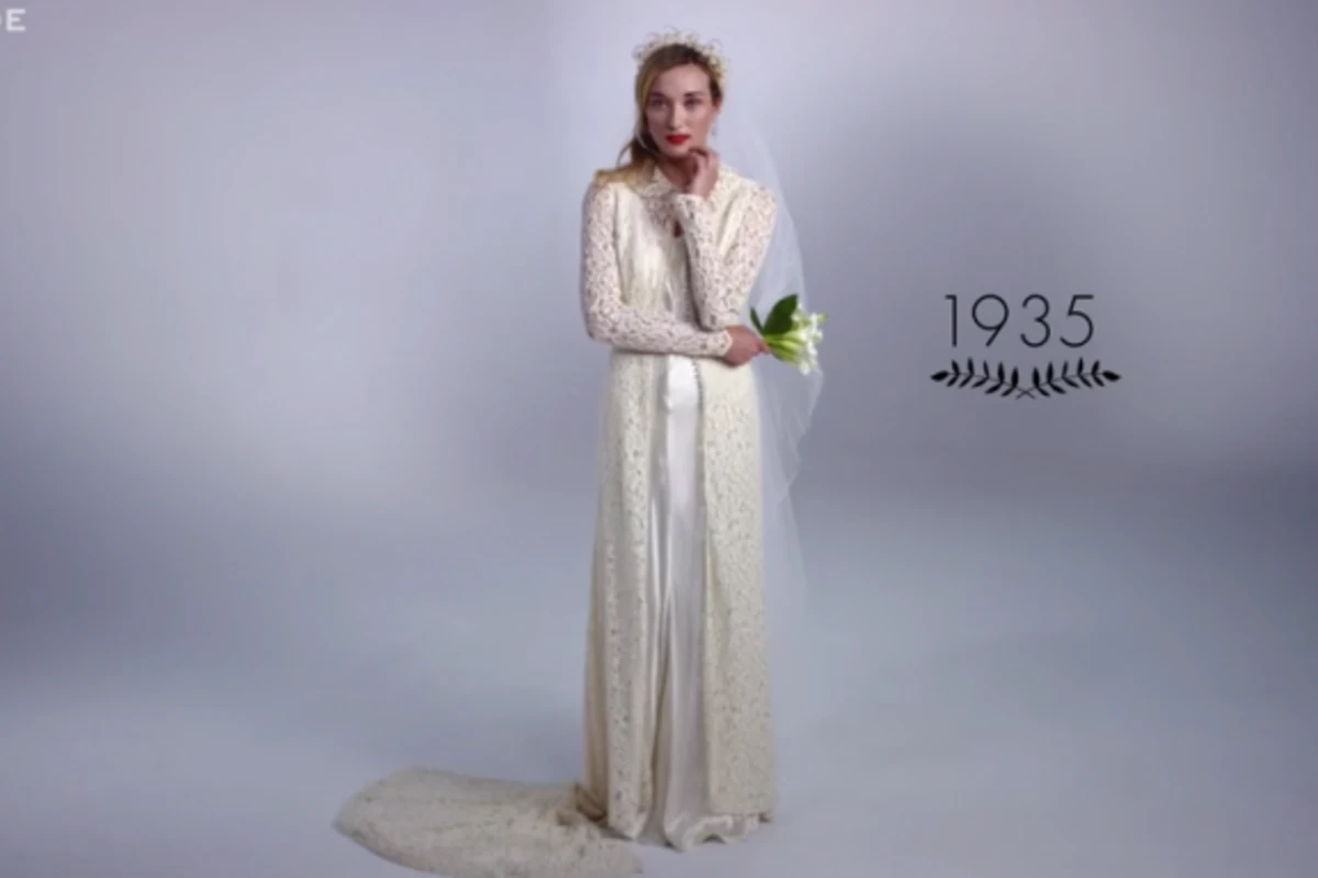 Как мода на свадебные наряды поменялась за 100 лет (видео)